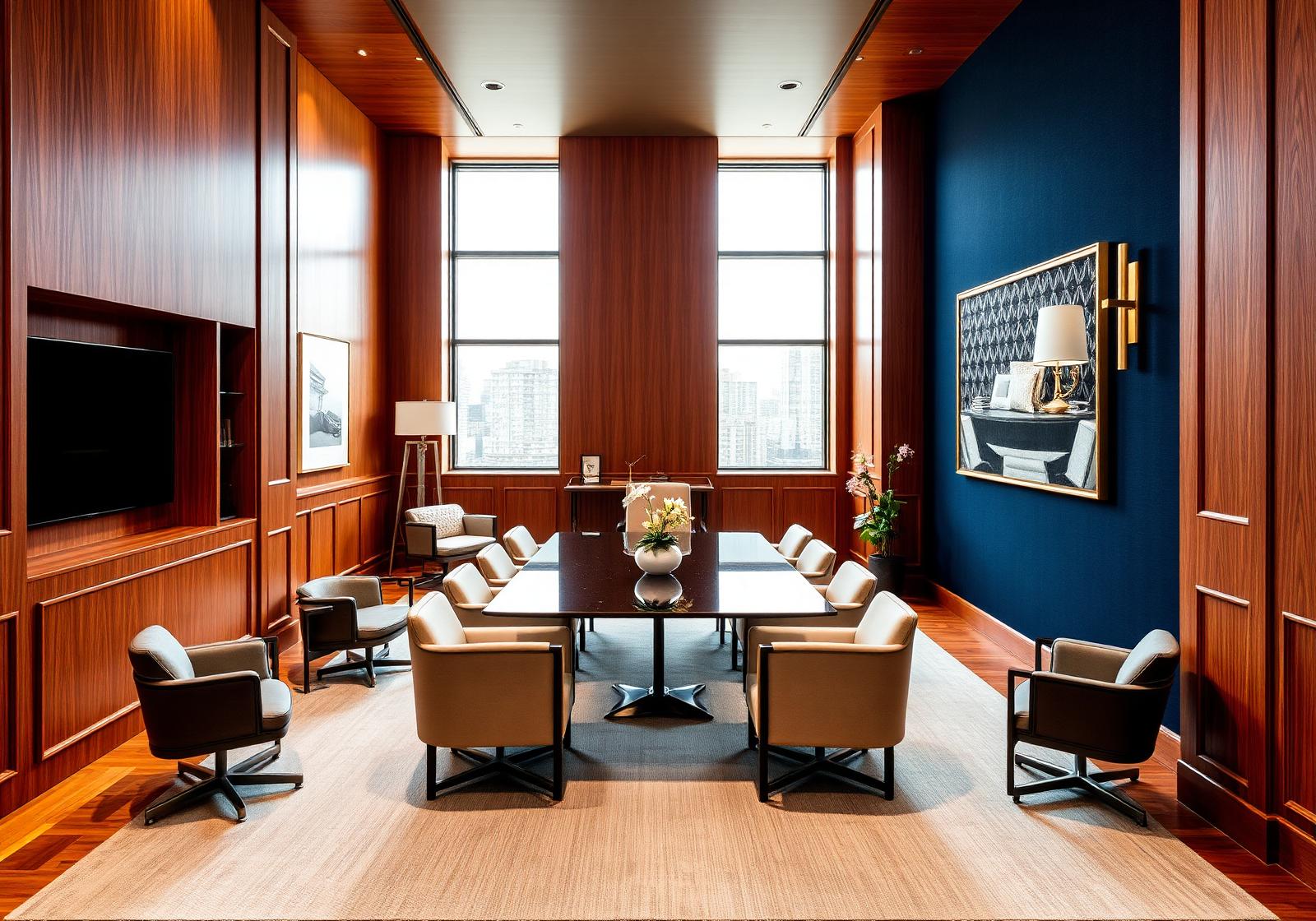 Designed executive office interior